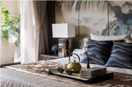 現(xiàn)代別墅設(shè)計(jì)裝修：新中式別墅設(shè)計(jì)怎么搭配窗簾色彩？