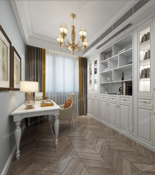 寫(xiě)字臺(tái)書(shū)柜組合：輕奢書(shū)柜設(shè)計(jì)，奢而不喧，顏值還高！